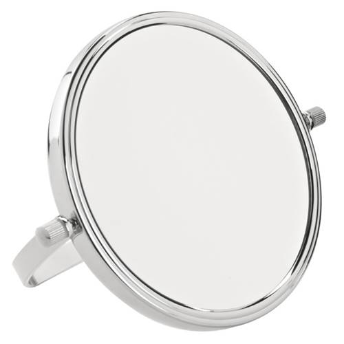 Miroir Double Face Amlife Paris - Grossissement X7, Acier Inoxydable Chromé, Ø13cm - Idéal Maquillage Et Rasage