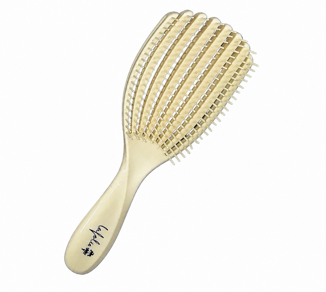 Brosse démêlante souple multi-branches beige