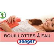 Bouillotte à eau avec housse en polaire - Rouge