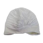 Bonnet de Bain en Tissu Blanc