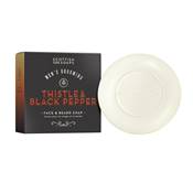 Savon Visage Et Barbe Chardon Poivre Noir 75ml - Scottish Fine Soaps