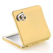 Miroir de Sac Dor Motif Cur et Strass - X2