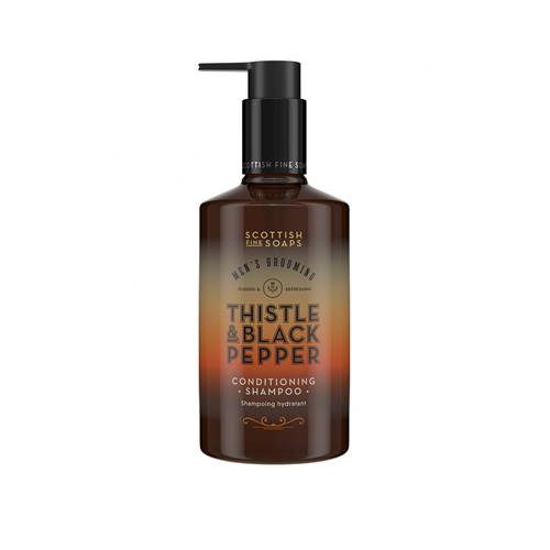 Shampoing Chardon Poivre Noir 300ml - Scottish Fine Soaps