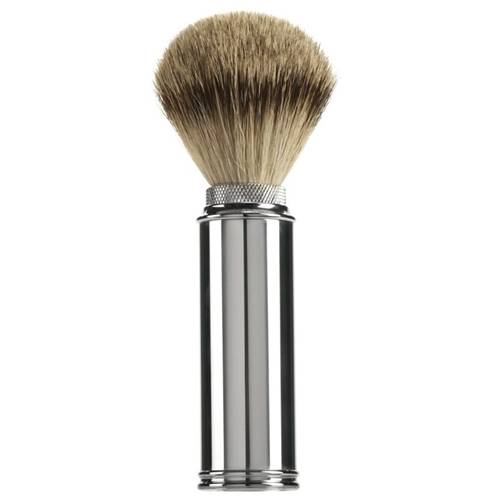 Blaireau de Voyage Démontable Métal Argent