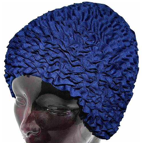 Bonnet de Bain Pétales Bleu Marine