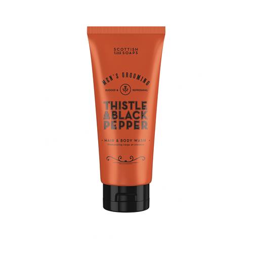 Gel Douche Coprs Cheveux Chardon Poivre Noir 200ml - Scottish Fine Soaps