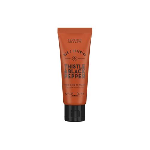 Gel Douche Corps Cheveux Chardon Poivre Noir 75ml - Scottish Fine Soaps