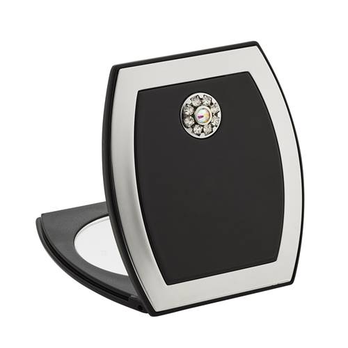 Miroir de Sac Carré Noir Strass - X5