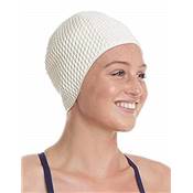 Bonnet de Bain en Caoutchouc Blanc