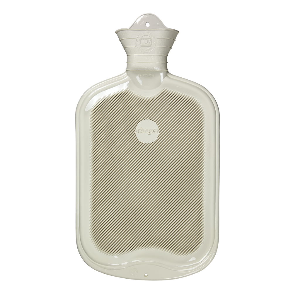 Bouillotte à eau en Caoutchouc - Blanche