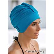 Bonnet de Bain en Tissu Turquoise