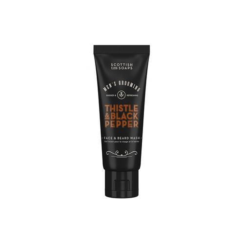 Gel Lavant Visage Et Barbe Chardon Poivre Noir 75ml - Scottish Fine Soaps