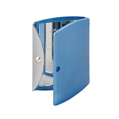 Miroir de Sac Enveloppe Swarovski Bleu Acier - X3