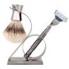 Set Rasage Gun Metal Mach III Rasoir et Blaireau