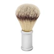 Blaireau Synthtique de Rasage - Mtal Argent
