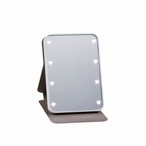 Miroir de Voyage Lumineux LED Rectangulaire - 6,4cm X 9,3 cm