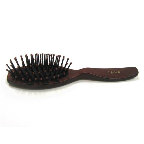 Brosse Imitation Acajou Pneumatique Picots-Boules - Petit Modèle