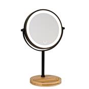 Miroir sur Pied Lumineux LED en Bambou - x10