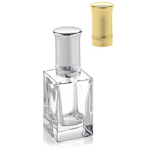 Vaporisateur Carré en Verre Capuchon Doré - 30 ML