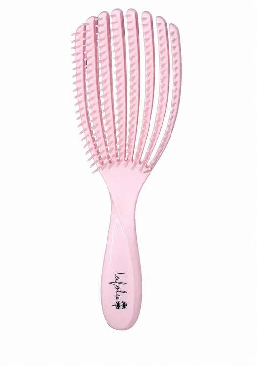 Brosse démêlante souple multi-branches rose