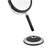 Miroir Double Fonction Pied et Face à Main Noir - X7