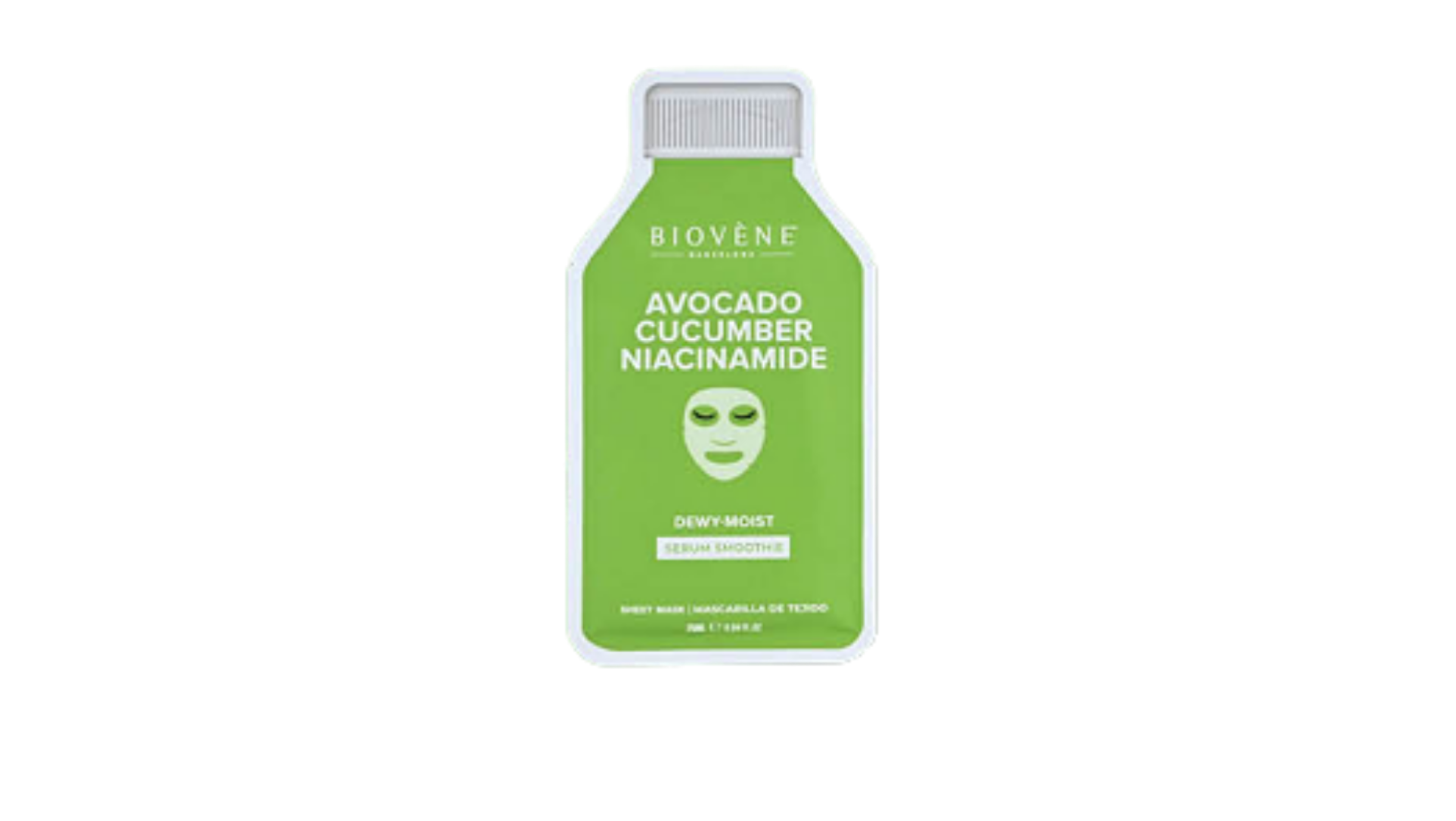 MASQUE VISAGE AVEC SERUM AVOCAT, CONCOMBRE ET NIACINAMIDE X16