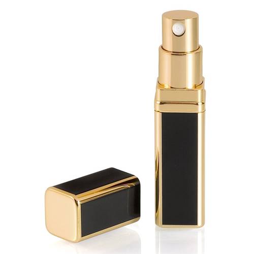 Vaporisateur de Sac Métal Noir et Or - 5 ML