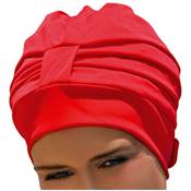 Bonnet de Bain en Tissu Rouge - Fashy