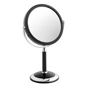 Miroir Double Fonction Pied et Face  Main Noir - X7