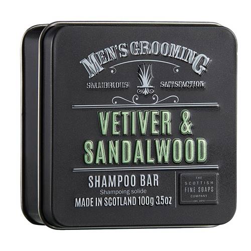 Shampooing Solide VETIVER en boîte métal - 100G