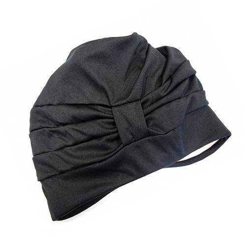 Bonnet de Bain en Tissu Noir