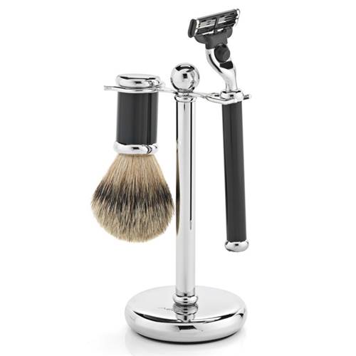 Ensemble Rasage 3 Pièces Noir et argent