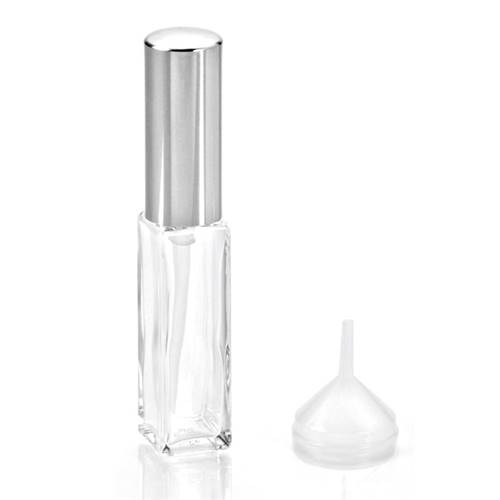 Mini Vaporisateur Carré en Verre et Entonnoir inclus - 8,8 ML