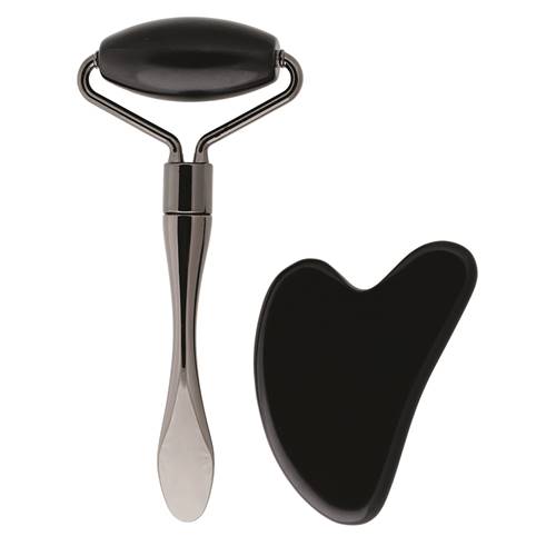 Combo Roller & Gua Sha - Noir