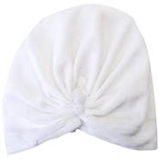 Bonnet Aprs Douche Velours Blanc