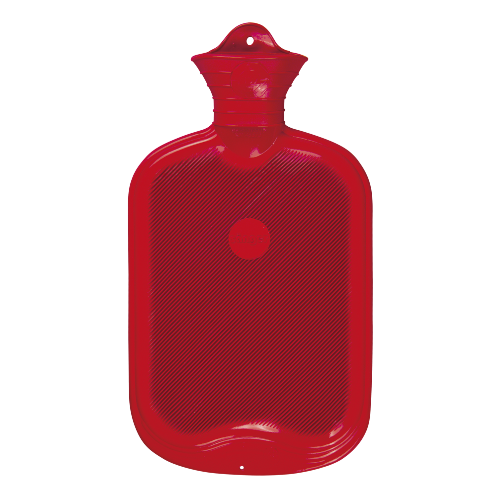 Bouillotte à eau en caoutchouc - Rouge